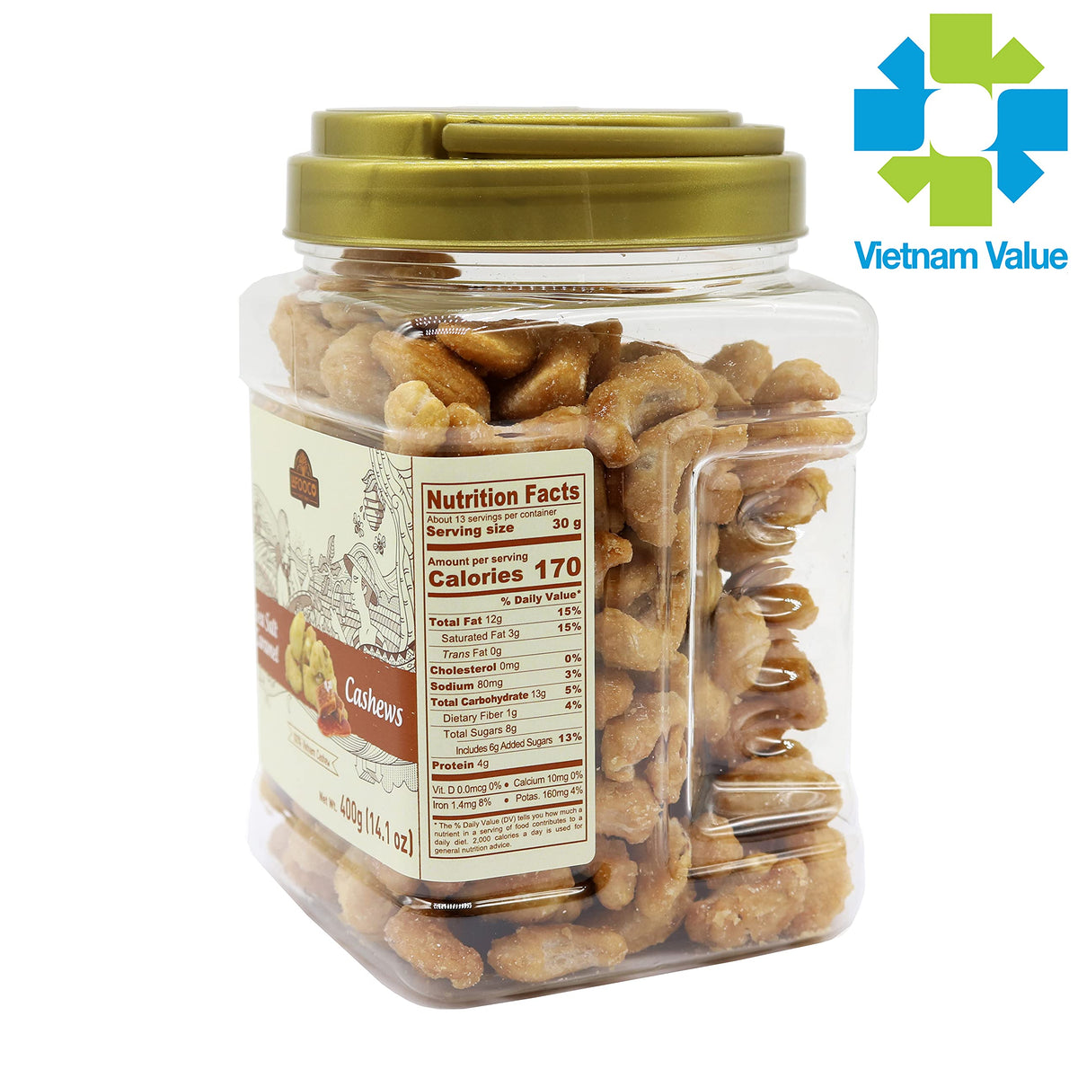LAFOOCO sea salt caramel cashews in a bowl ready to share.