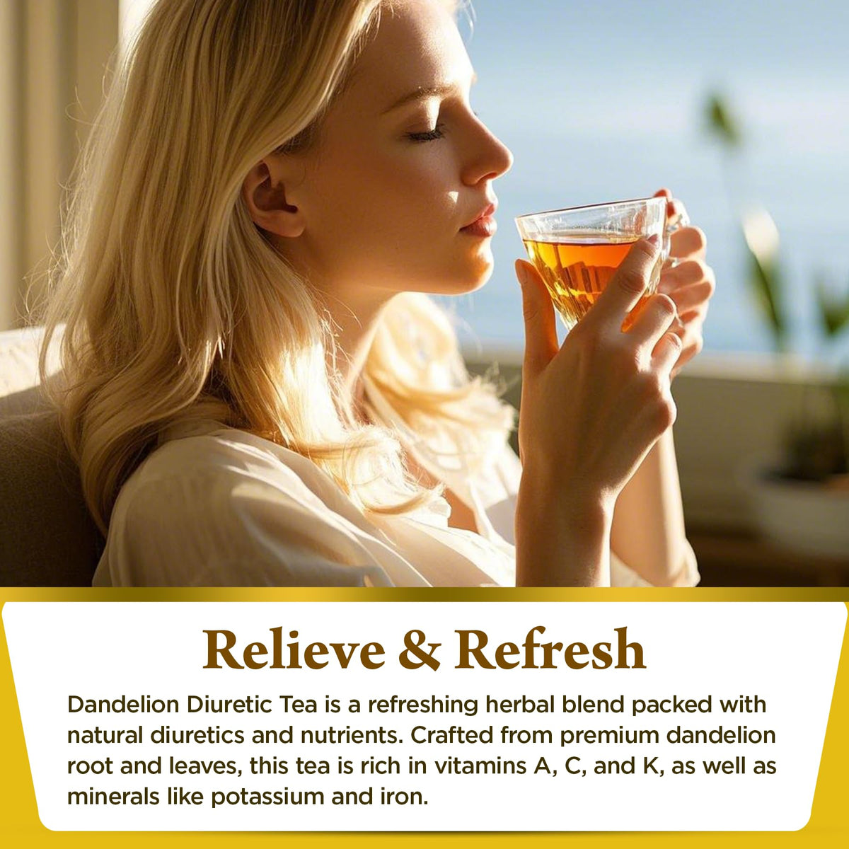 Laicuherb Organic Dandelion Tea label showing ingredients
