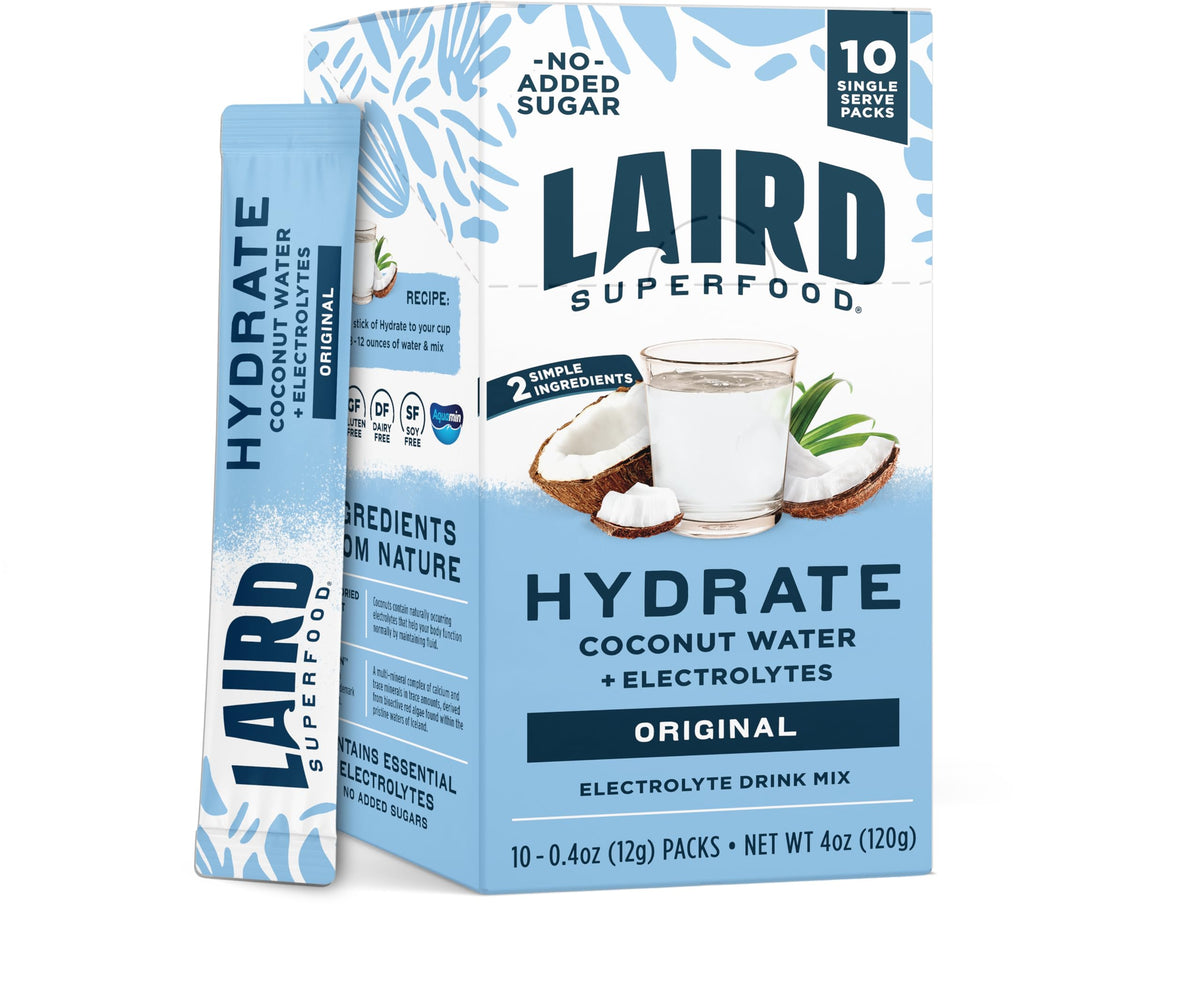 Laird Superfood Hydrate lemon stick for quick, natural hydration on the go