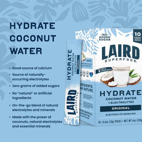 Laird Hydrate natural electrolytes with coconut-derived minerals to support hydration