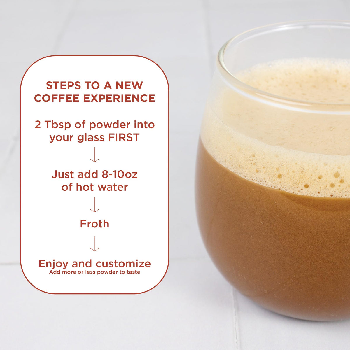 Laird Superfood Chai Instant Latte powder closeup for quick mix.