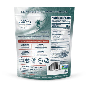 Laird Superfood Chai Instant Latte scoop measuring powder for easy prep.