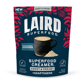 Laird Superfood coconut creamer bag front showing vegan formula.