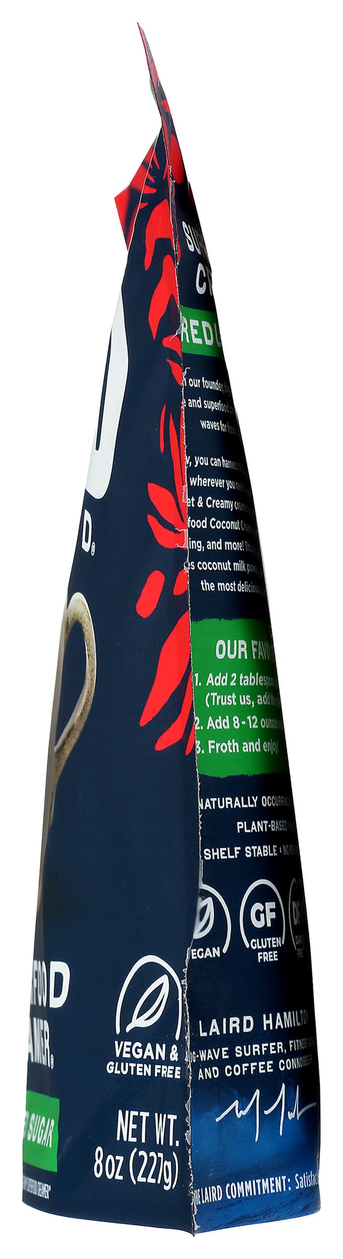 Laird Superfood cup with creamer in brewed coffee inviting daily ritual