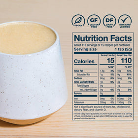 Laird Superfood dairy-free creamer with no artificial ingredients delivers clean tasting coffee.