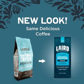 Ground Focus Coffee in a measuring spoon, ready for drip or French press.