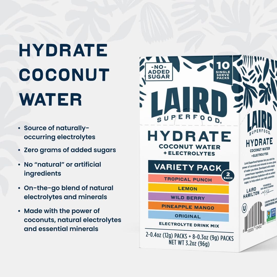 Laird Superfood Hydrate no added sugar clean-label sachet.