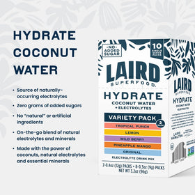Laird Superfood Hydrate no added sugar clean-label sachet.