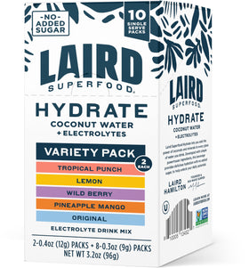 Laird Superfood Hydrate Wild Berry stick ready for on-the-go hydration with real-food electrolytes.