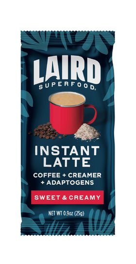Laird Superfood Instant Latte pour and stir for a cafe-style cup at home.