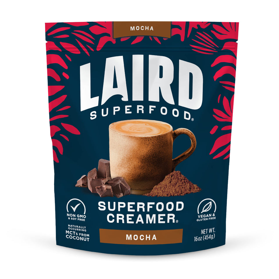 Laird Superfood mocha creamer bag adds dairy-free flavor to coffee