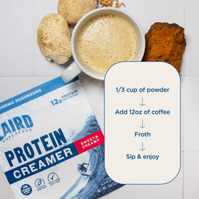 Laird Superfood Non-Dairy Protein Creamer packaging ready for daily use on the go.