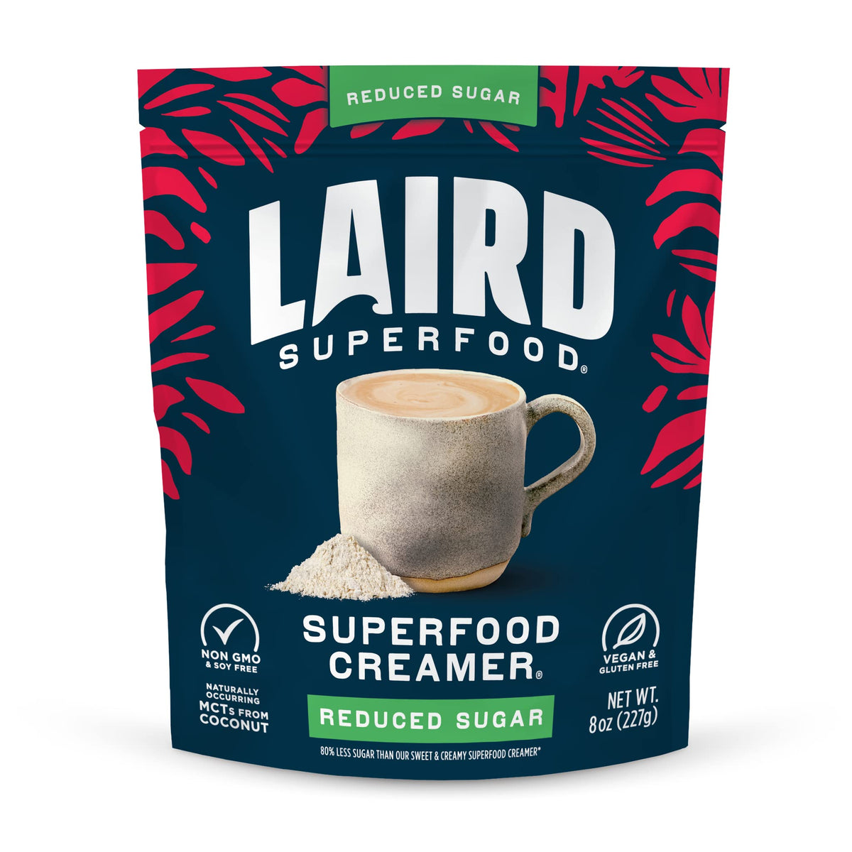 Laird Superfood non-dairy creamer bag front view for keto-friendly coffee