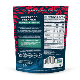 Laird Superfood ingredients: coconut milk powder, cacao, peppermint oil