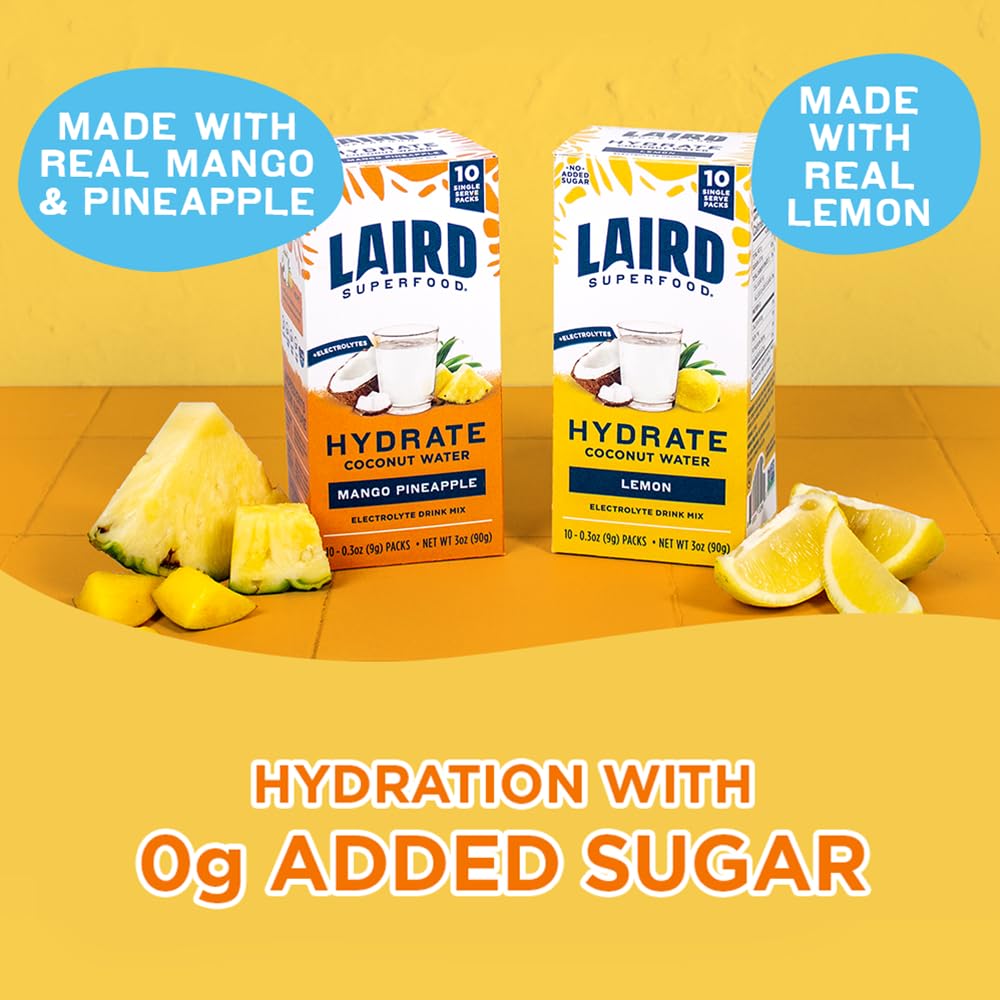 Laird Superfood Pineapple Mango Hydrate stick travel box.