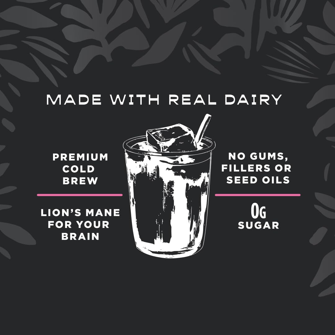 Iced coffee prepared with Laird Superfood Protein Coffee Powder for a creamy, keto-friendly start.