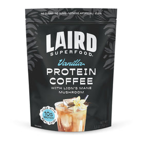 Laird Superfood Protein Coffee Powder Vanilla ready for smooth cold brew