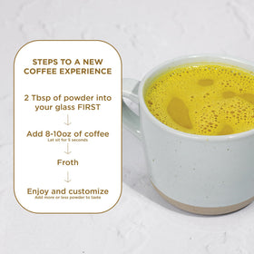 Laird Superfood turmeric polyphenols indicating antioxidant-rich spice notes.
