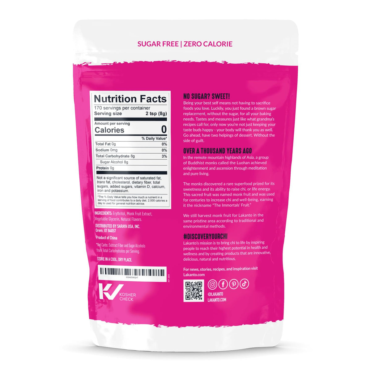 Lakanto Brown Monk Fruit Sweetener in coffee, zero-calorie sweetness for everyday beverages