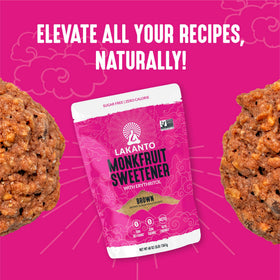 Lakanto Brown Monk Fruit Sweetener in cookies, browns and sweetens with zero calories