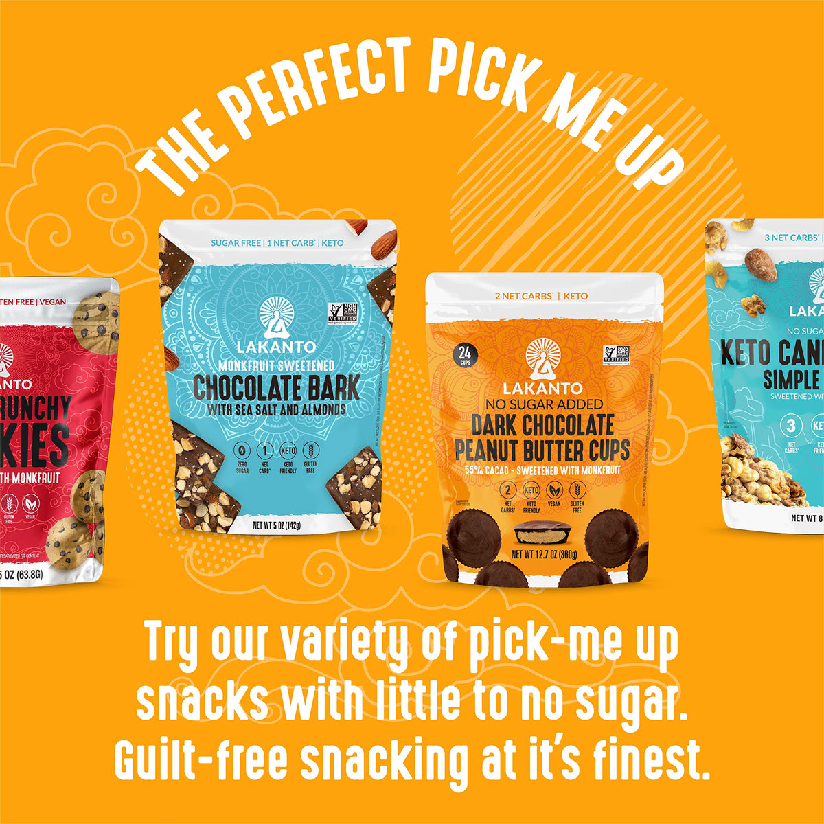 Low-sugar, dairy-free treat from Lakanto for mindful snacking.