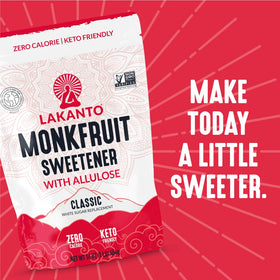 Versatile Lakanto sweetener for coffee, tea, and baking.