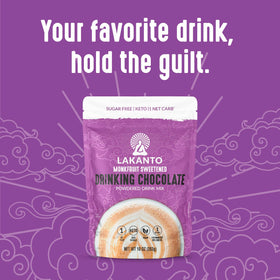 Nutrition label highlights 1g net carb per serving on Lakanto mix.