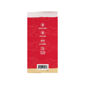 Close-up of Lakanto packet highlighting vegan sugar-free formula.
