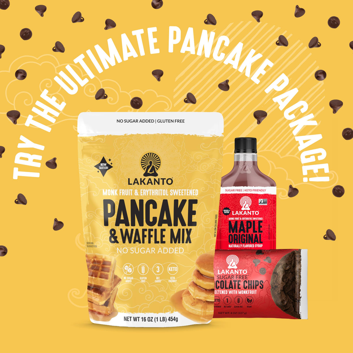Lakanto gluten-free symbol with ingredients appeals to gluten-sensitive cooks.