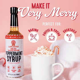 Coffee cup with Lakanto Peppermint Syrup for a smooth peppermint lift