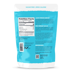 Lakanto Powdered Sweetener baking cup shows 1:1 sugar substitute for baking.