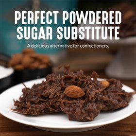 Lakanto Powdered Sweetener waffles plate illustrates versatile breakfast sweetness.