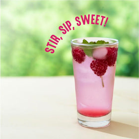 Lakanto Simple Syrup coffee setup with raspberry flavor for morning indulgence