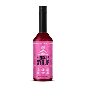 Lakanto Simple Hibiscus Syrup in a kitchen scene highlighting clean, natural sweetness.