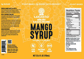 Lakanto Simple Syrup Mango dessert topping brings mango notes to treats.