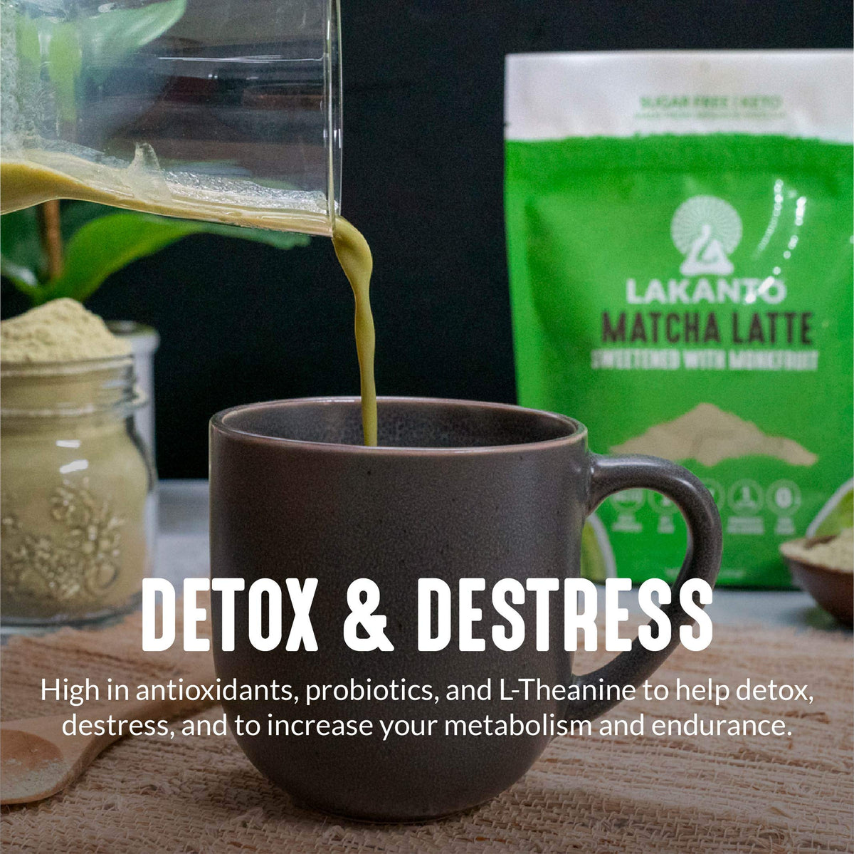 Scoop-and-stir preparation with bowl and whisk for creamy latte