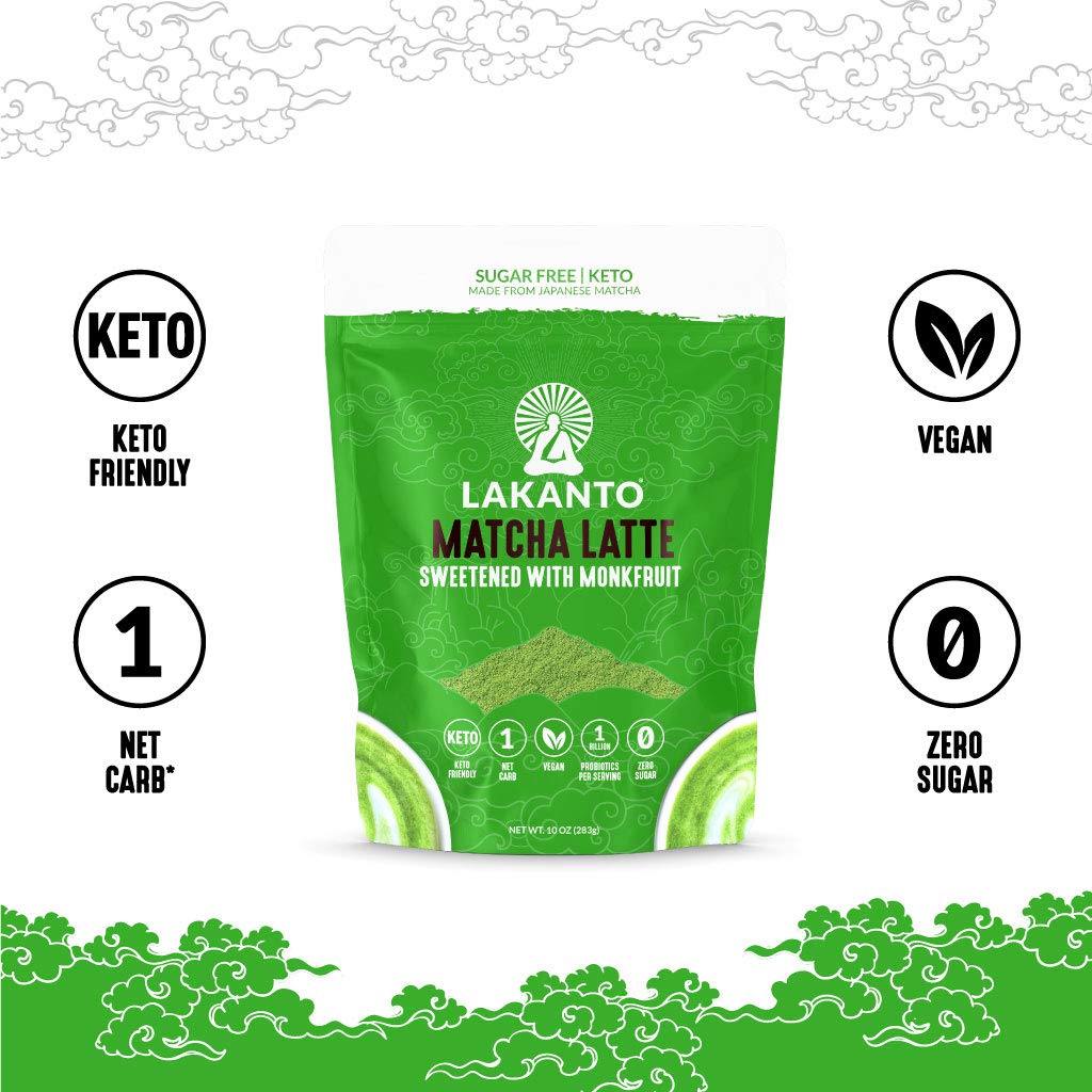 Probiotics and fiber highlighted in Lakanto Matcha Latte blend