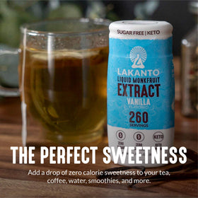 Lakanto Vanilla Monk Fruit Drops flavor tea with vanilla notes.