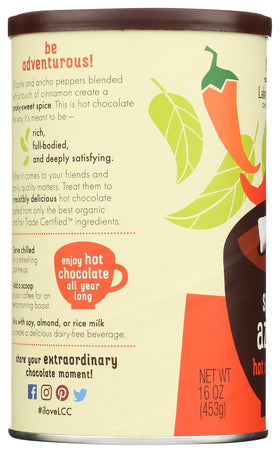 Lake Champlain Chocolates Spicy Aztec hot chocolate fair-trade badge represents ethical sourcing