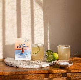 Shaker of Lake Deborah salt with a kitchen-ready flavor boost.
