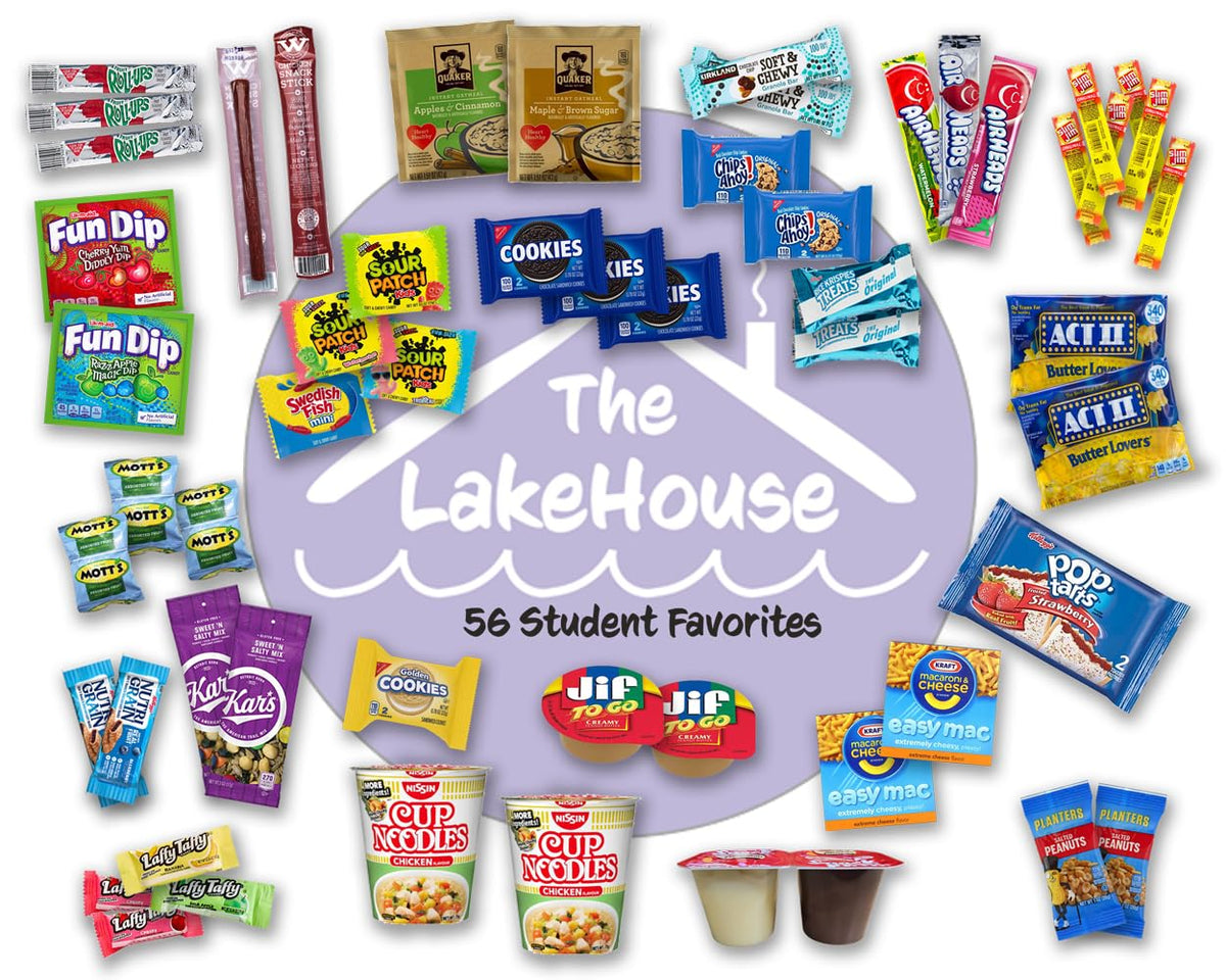 LakeHouse care package for dorm-room gifting with variety.