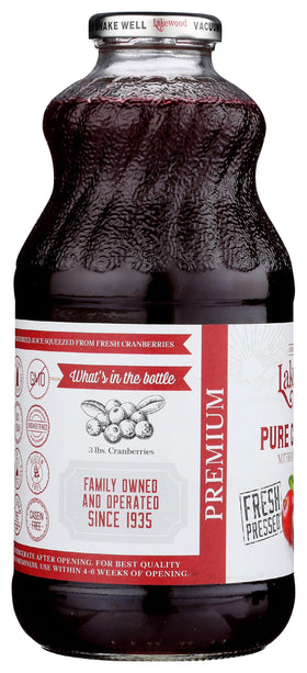 Lakewood Cranberry Juice KO-K kosher certification on bottle.
