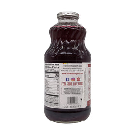 Lakewood Pure Cranberry Juice label detail with KO-K certification.