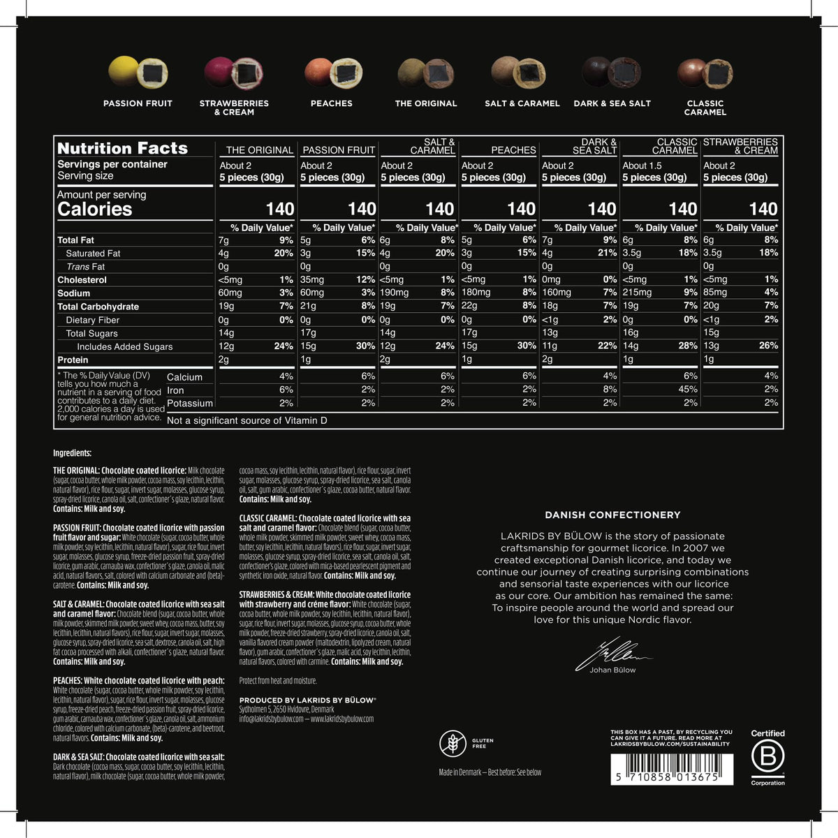 LAKRIDS BY BÜLOW love selection box classic and limited editions, balanced variety