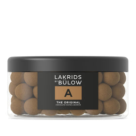 LAKRIDS BY BULOW Original chocolate-coated licorice package showcases premium Danish craftsmanship.
