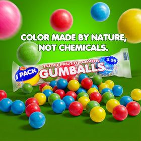 Lalees No Artificial Dyes gumballs with bright colors and clean ingredients.