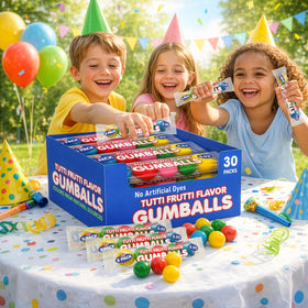 Lalees Sporting Events gumball tubes ideal for large crowds and fast service.