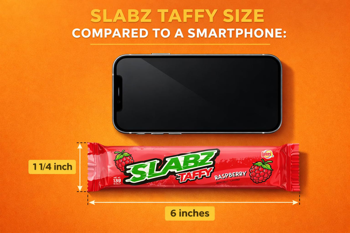 Lalees Taffy Slabz individually wrapped pieces for freshness