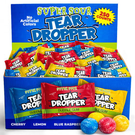 Lalees Tear Droppers Sour Gumballs 250-count package ready for sharing at events