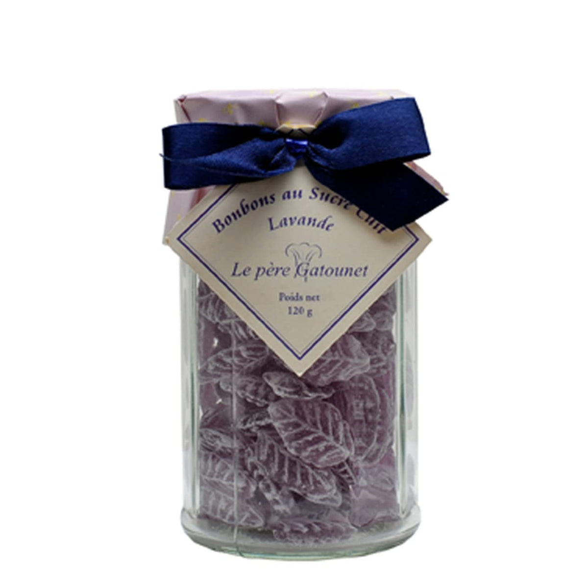 L'Ami Provencal lavender hard candy in a glass jar for refined gifting.
